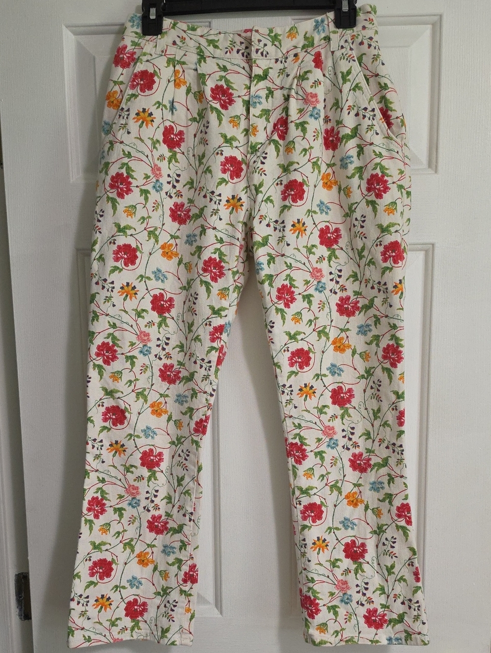 Swedish Hasbeens Floral Botanical Pleat Pants Denim - Size 28 (US 4/6)